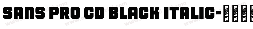 Sans Pro Cd Black Italic字体转换